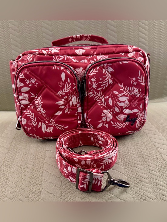 Lug Handbags - Lug Rider Crossbody w/Top Handle Bag Flourish Berry EUC